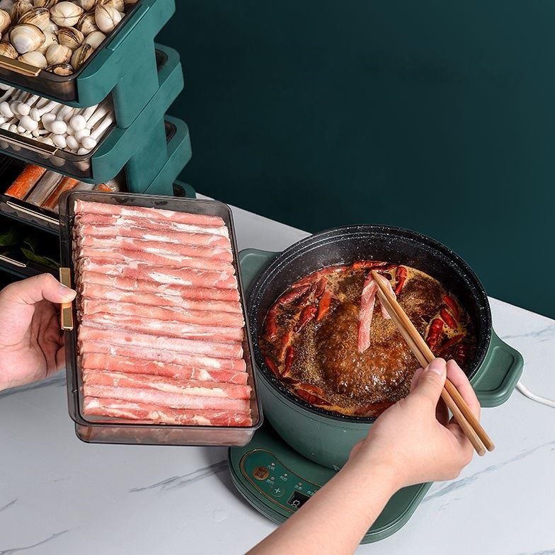 Kệ đựng đồ - Khay đựng thức ăn 5 tầng nhiều ngăn - Kệ đựng đồ ăn lẩu xếp tầng thông minh (KAL05)