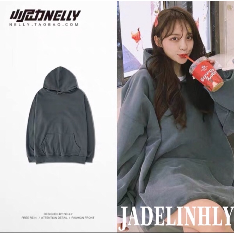 Áo hoodie nelly trơn (có sẵn)
