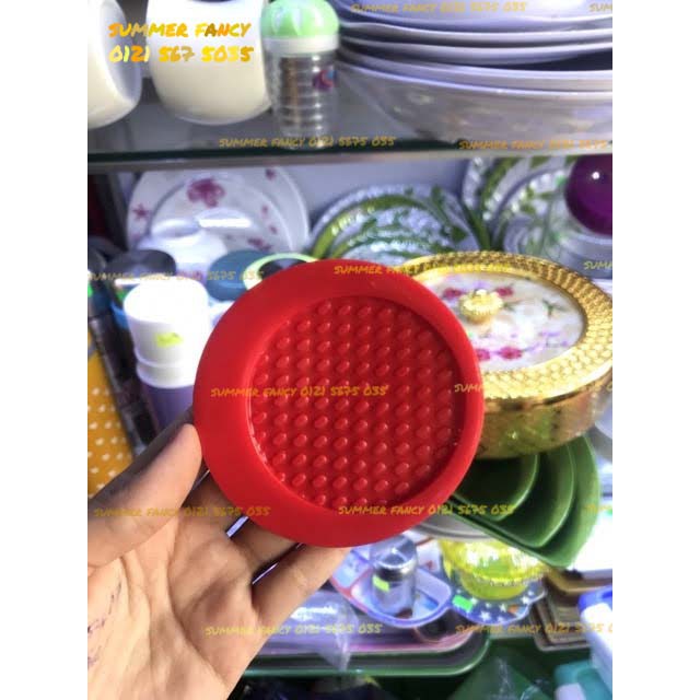 Lót ly tròn su miếng kê cốc nhựa - plastic Coaster