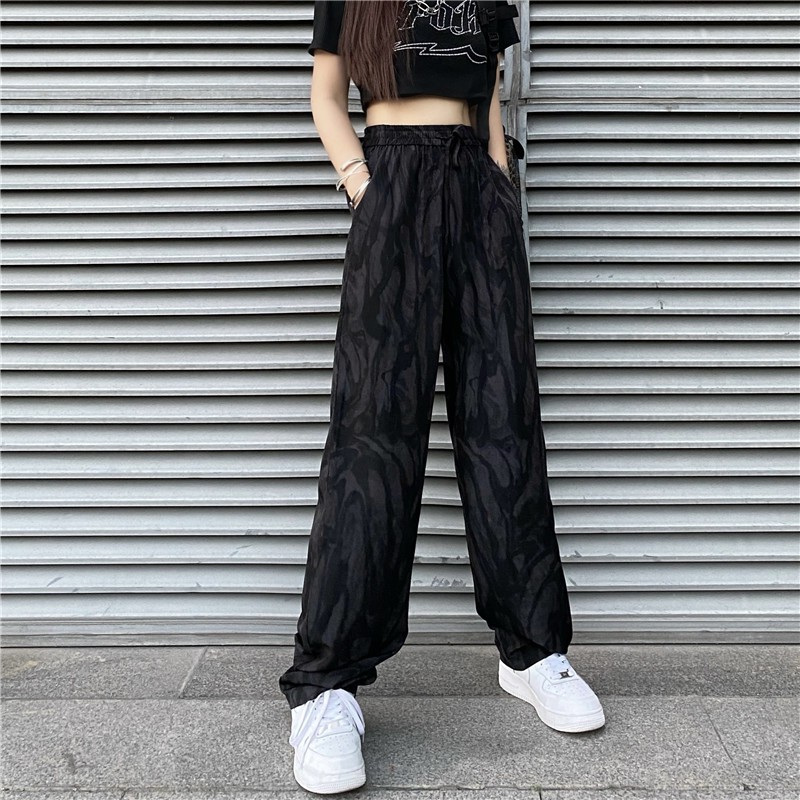 Quần nữ ống rộng xuông dài loang đen đi chơi, đi học thời trang unisex hàn quốc - UNQ08