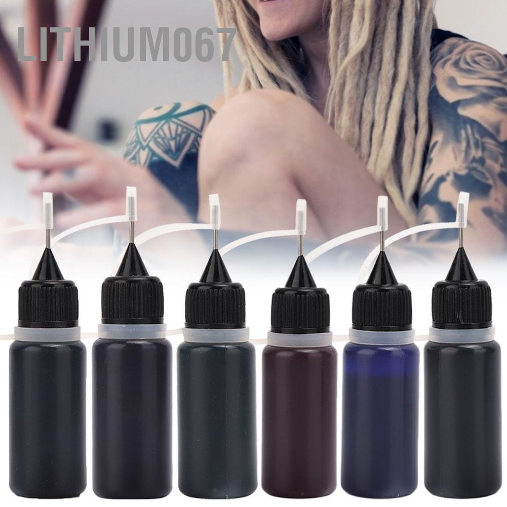 Lithium067 10ml Temporary Tattoo Juice Ink Waterproof Long Lasting Pigment for DIY Body Art Painting mực xăm