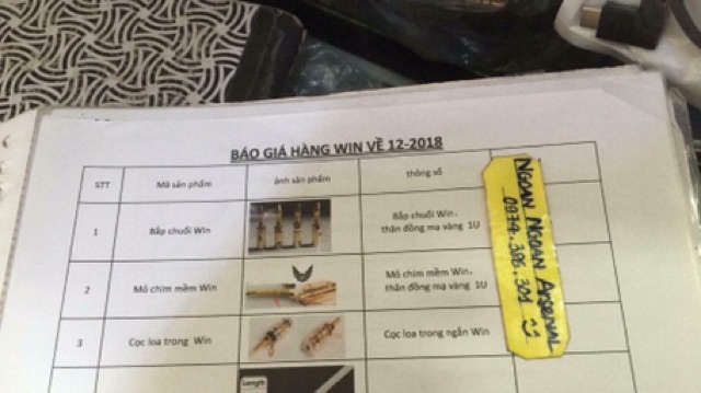 Jack bắp chuối cắm loa hãng WIN. mạ vàng 1U và 2U