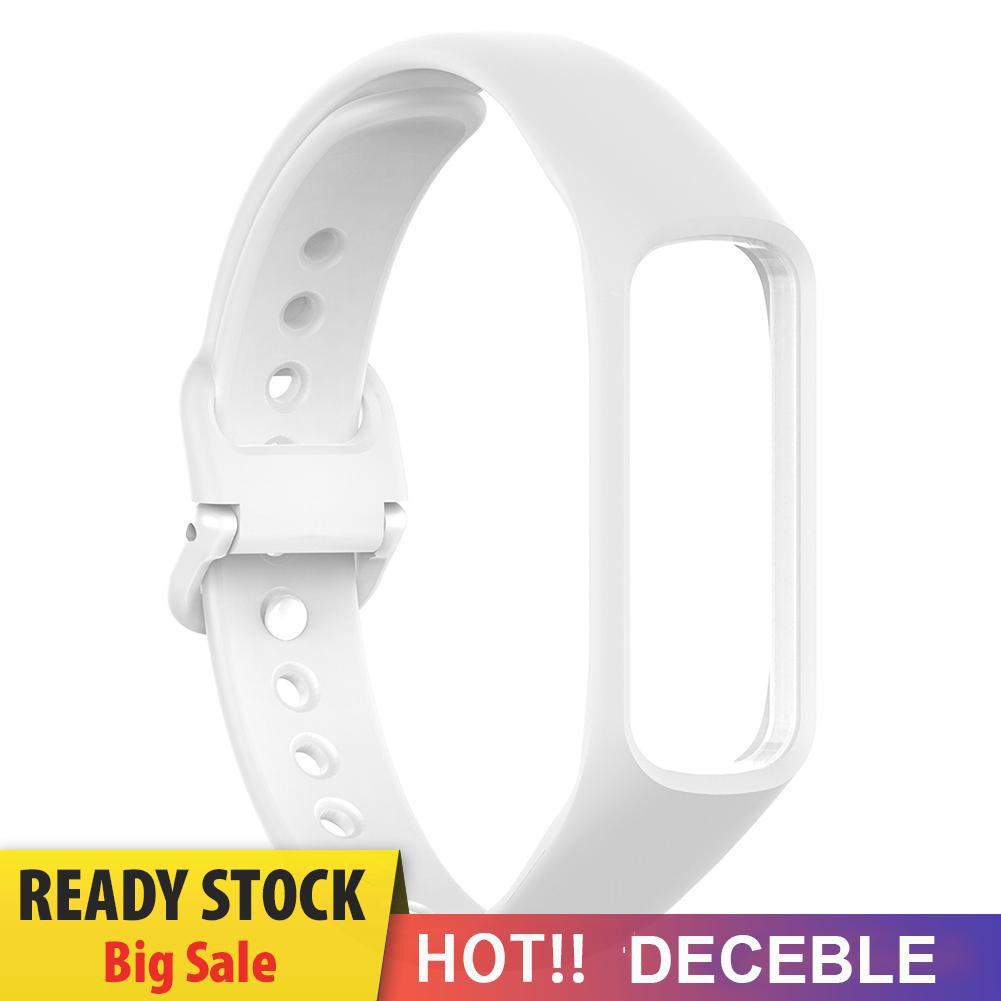 Deceble Silicone Wristband Watch Strap+Frame Case for Samsung Galaxy Fit-E SM-R375