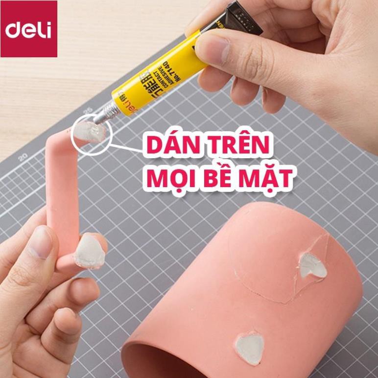 Keo siêu dính đa năng Deli - không để lại vết sử dụng trên mọi bề mặt và chất liệu - 7ml/ 20ml - 7140/7149 [Deli]