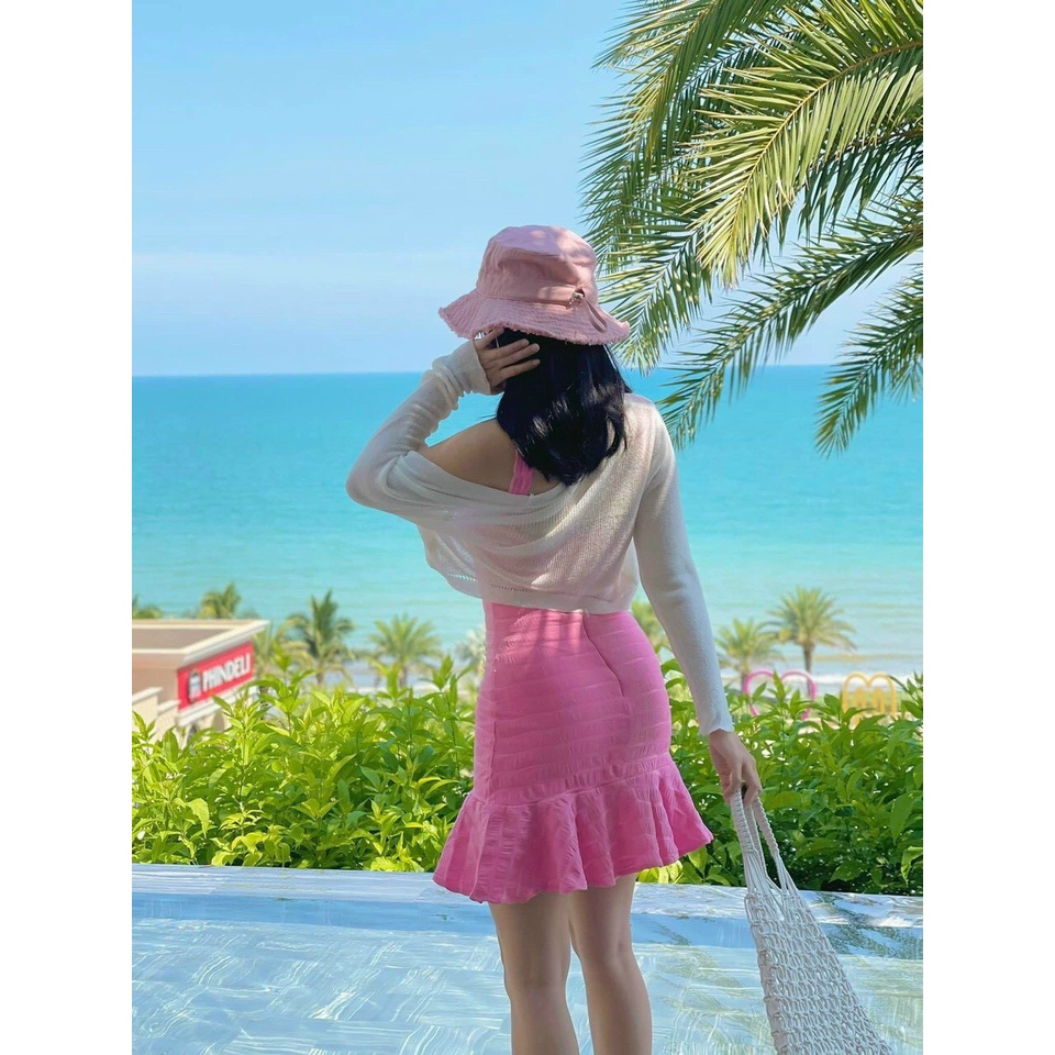 Áo Khoác Len Choàng Candigan mỏng Croptop Tay Dài | Smide Clothing
