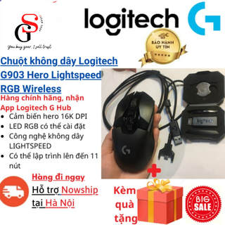 Chuột logitech g903 chơi game gaming không dây cảm biến hero lightspeed rgb wireless 2nd95% bản mới nhất