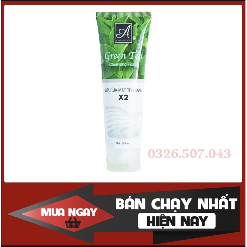 [HÀNG CHÍNH HÃNG] Sữa Rửa Mặt Trà Xanh X2 Acosmetics