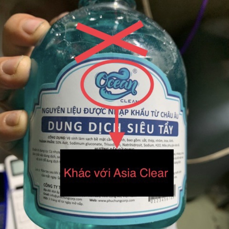 Dung dịch siêu tẩy đầu bò,lốc máy Asia Clear