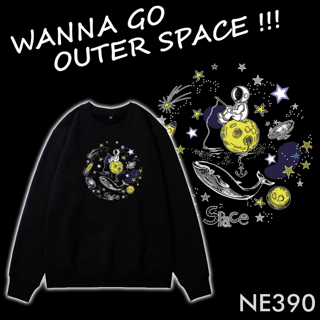 [Có VIDEO + ẢNH THẬT] Áo sweater - Áo nỉ bông tay dài UNISEX NE390