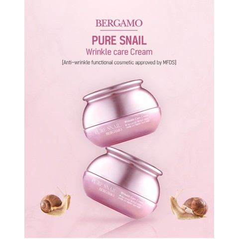 Kem Dưỡng Da Bergamo PURE SNAIL Tinh Chất Ốc Sên Ngừa Lão Hóa - 50g - Hồng