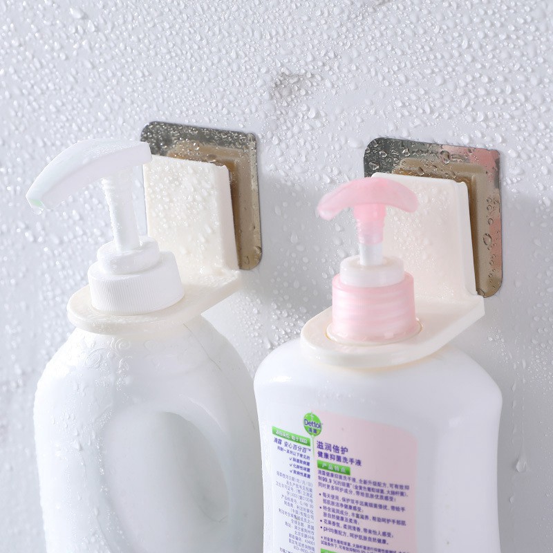 1 cái giá đỡ chai dầu gội/ sữa tắm đa năng thiết kế gắn tường tự dính nhiều màu cao cấp tiện dụng