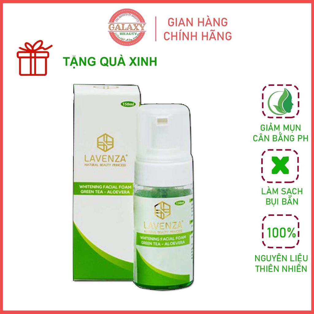 Sữa Rửa Mặt Dạng Bọt Trắng Da - WHITENING FACIAL FOAM GREEN TEA - ALOEVERA