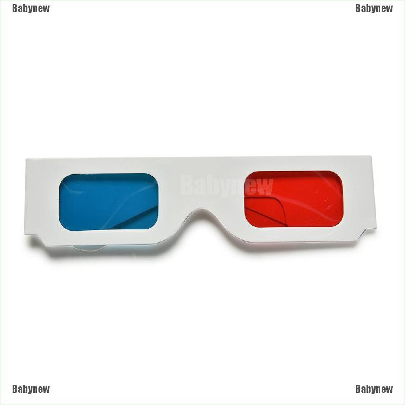 Set 10 mắt kính 3D Anaglyph bìa cứng tròng đỏ và xanh lam xem phim 3D