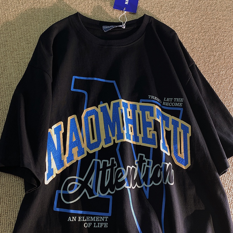 Áo thun Fashmily 100% cotton tay ngắn dáng rộng thời trang mùa hè phong cách Hàn Quốc cho nữ