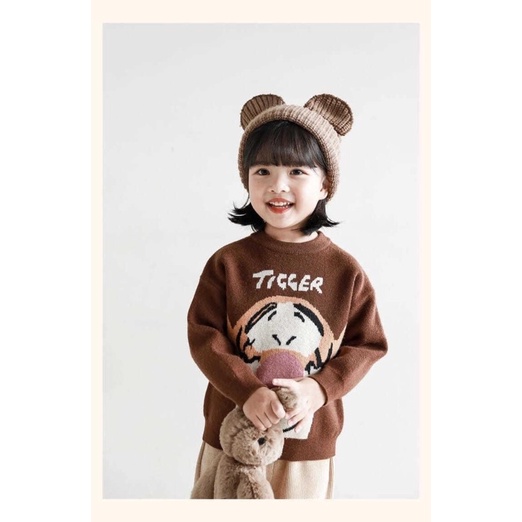 Áo len dệt hoạt hình xịn cho bé trai bé gái size từ 10-24 cân