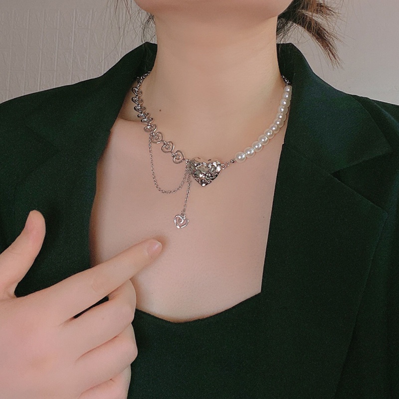 Vòng cổ Đính Ngọc Trai Phong Cách Harajuku Thời Trang