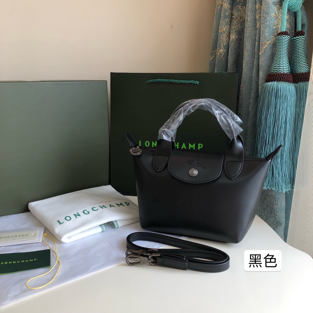 Longchamp Le Pliage Cuir Túi Đeo Chéo Da Cừu Nhỏ Xinh Thời Trang