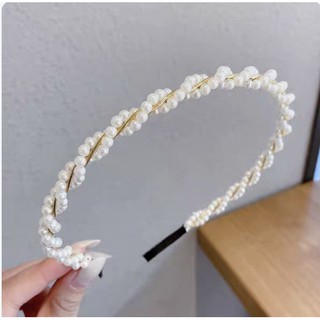 Bờm Cài Tóc Đính Hạt Phong Cách Hàn