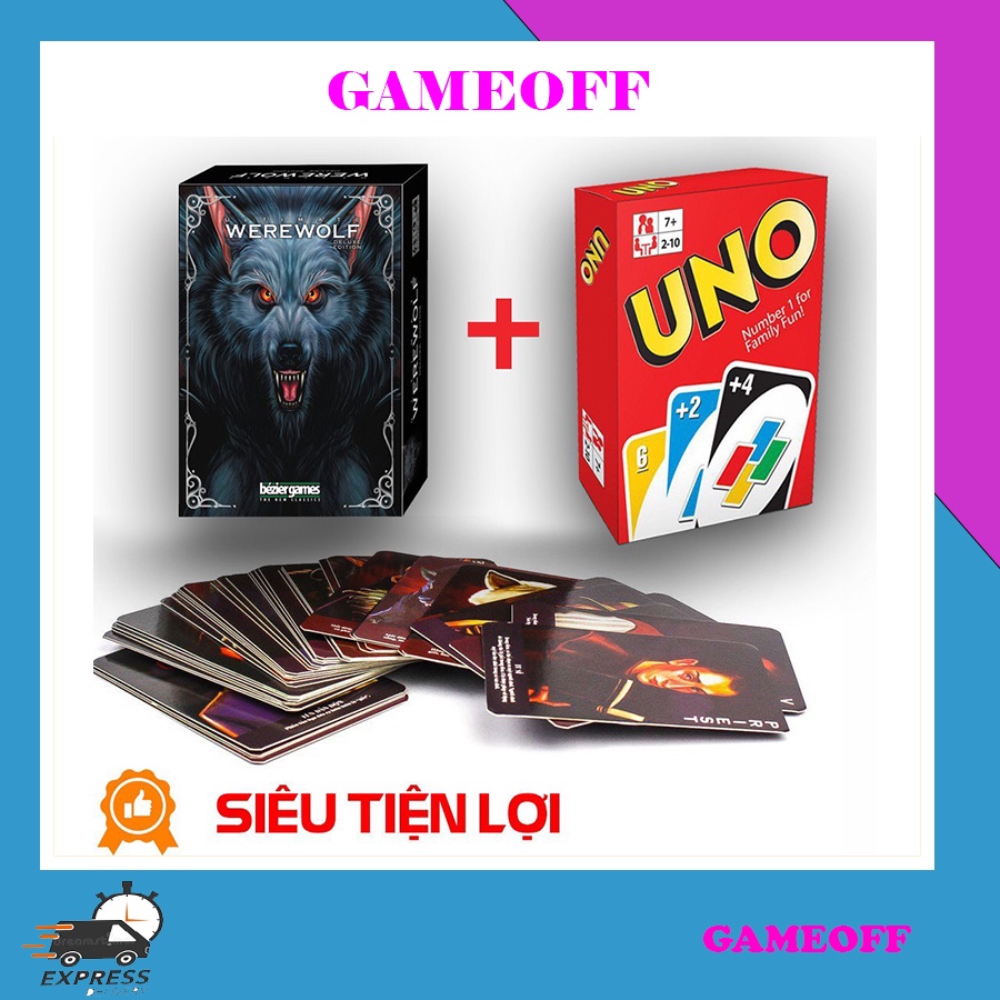 COMBO BÀI MA SÓI ULTIMATE DELUXE + 1 BỘ UNO bản dày - GIÁ RẺ TIỆN LỢI