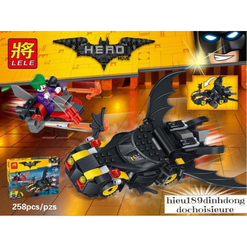 Lắp ráp xếp hình siêu anh hùng mã 34113 : Xe oto batman