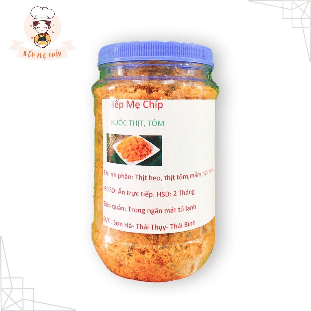 Đặc sản 500gr ruốc thịt tôm biển nhà làm siêu chất lượng Bếp Mẹ Chíp
