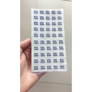 SIZE DECAL [SÔ-CHỮ-NHÃN] DÁN THẺ BÀI QUẦN ÁO [1 XẤP 500 TEM]