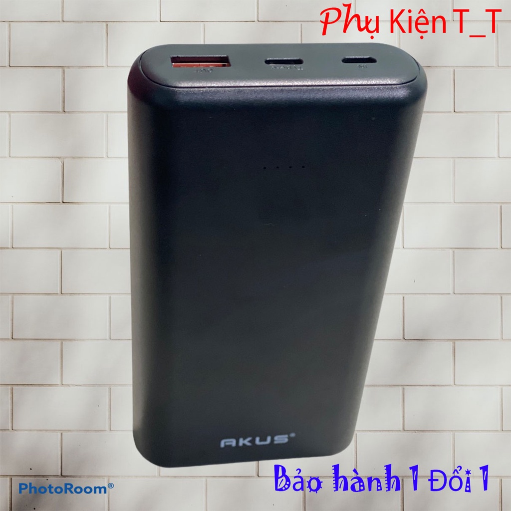 Pin Sạc Dự Phòng AKUS 22000mAh Sạc Nhanh PD 18W, Quick Charge 3.0  hỗ trợ tất cả điện thoại - Đa Năng Chính Hãng | BH 12