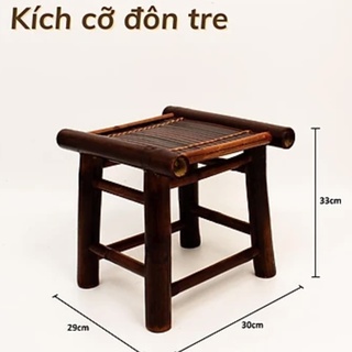 Đôn tre nâu nhà quê cho quán cafe, homestay phong cách ngày xưa, bamboo chair, bàn ghế mây tre đan