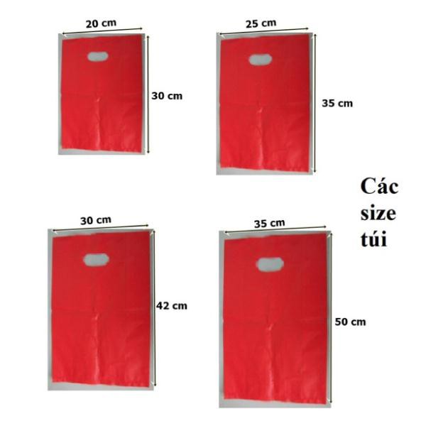 Sale 1kg túi nilong đỏ hàng đẹp túi nilong đóng hàng túi nilong đựng quà cực dai