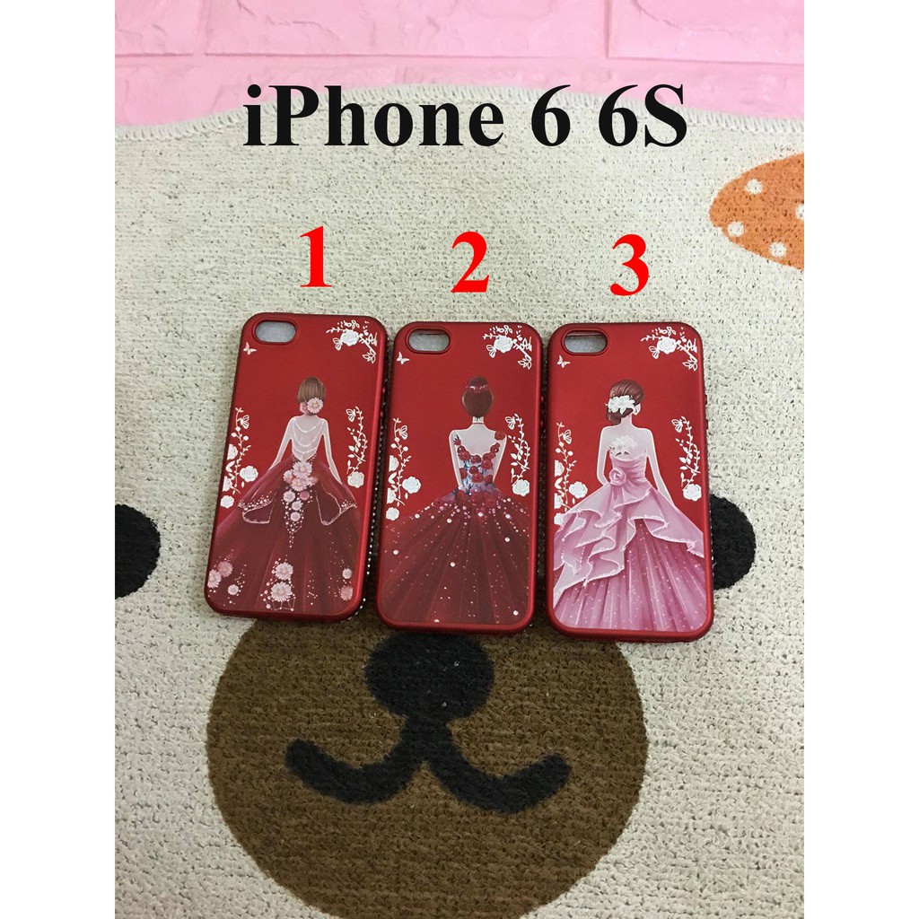 Ốp lưng thời trang dẻo viền đính đá cho iphone6/6s