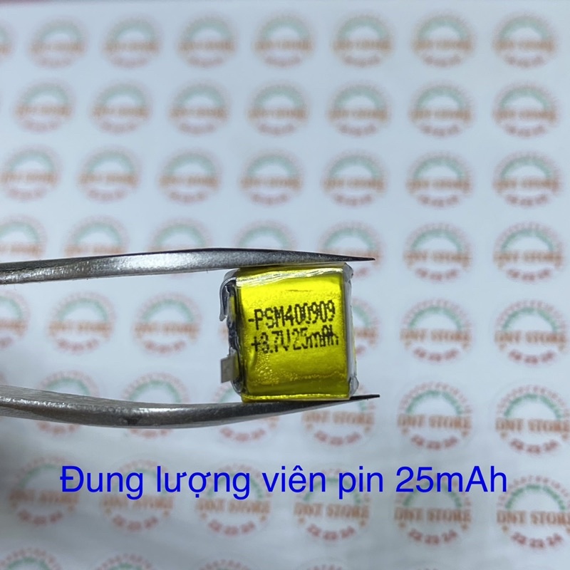 Pin Li-Po 3.7V 400909 25mAh (Lithium Polyme) cho tai nghe Airp 1:1