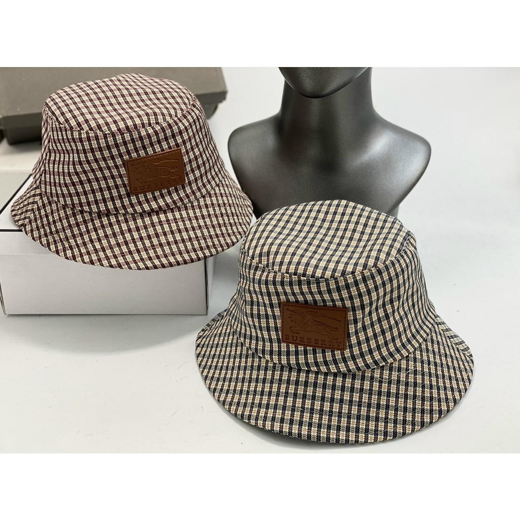 MŨ NÓN BUCKET DIOR VẢI DẠ CARO VIỀN ĐAI - TXGS-N240