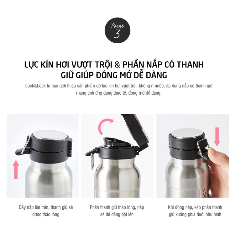 Bình giữ nhiệt LocknLock Metal Bumper Bottle Tumbler LHC4141SLV [470ML] LHC4142SLV [650ML] - K-MALL