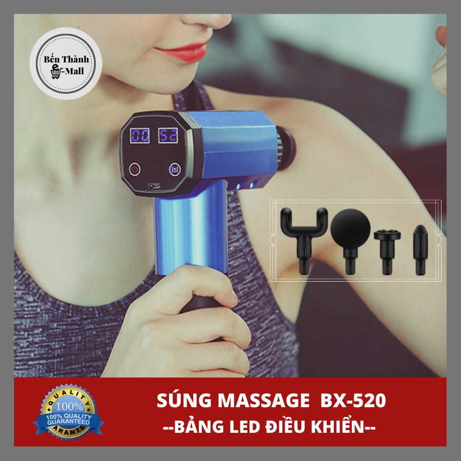 ✈️ [Freeship] Súng massage FASCIAL GUN BX-520 thế hệ mới [Màn LED điều khiển cảm ứng]