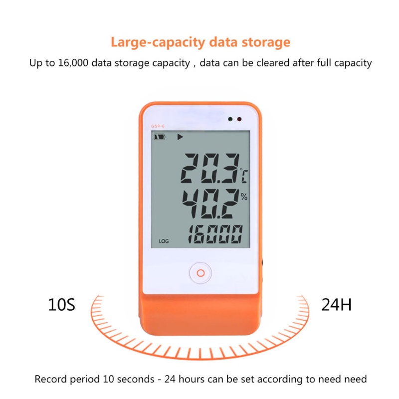 Máy ghi dữ liệu nhiệt độ và độ ẩm USB GSP-6 có độ chính xác cao