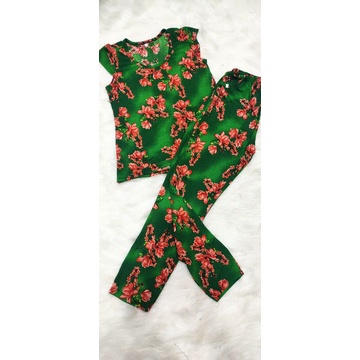 Bộ tay ngắn quần dài ống túm thun gân tầm ý