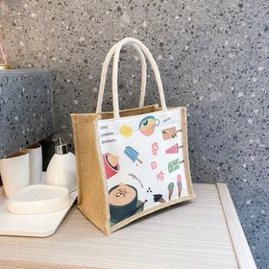 Túi tote họa tiết hoạt hình, phong cách Nhật Bản đựng đồ tiện dụng văn phòng
