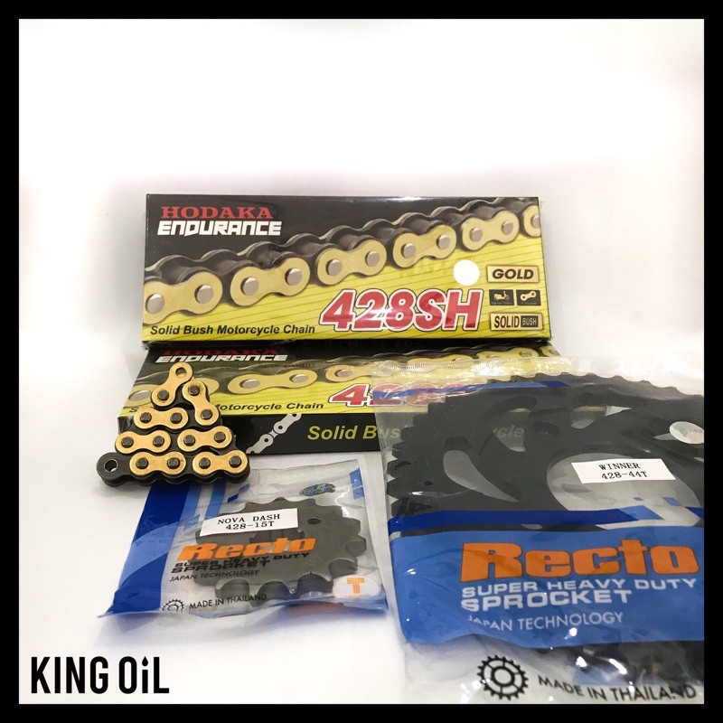 MSX Nhông dĩa Recto kết hợp sên vàng Hodaka 428SH