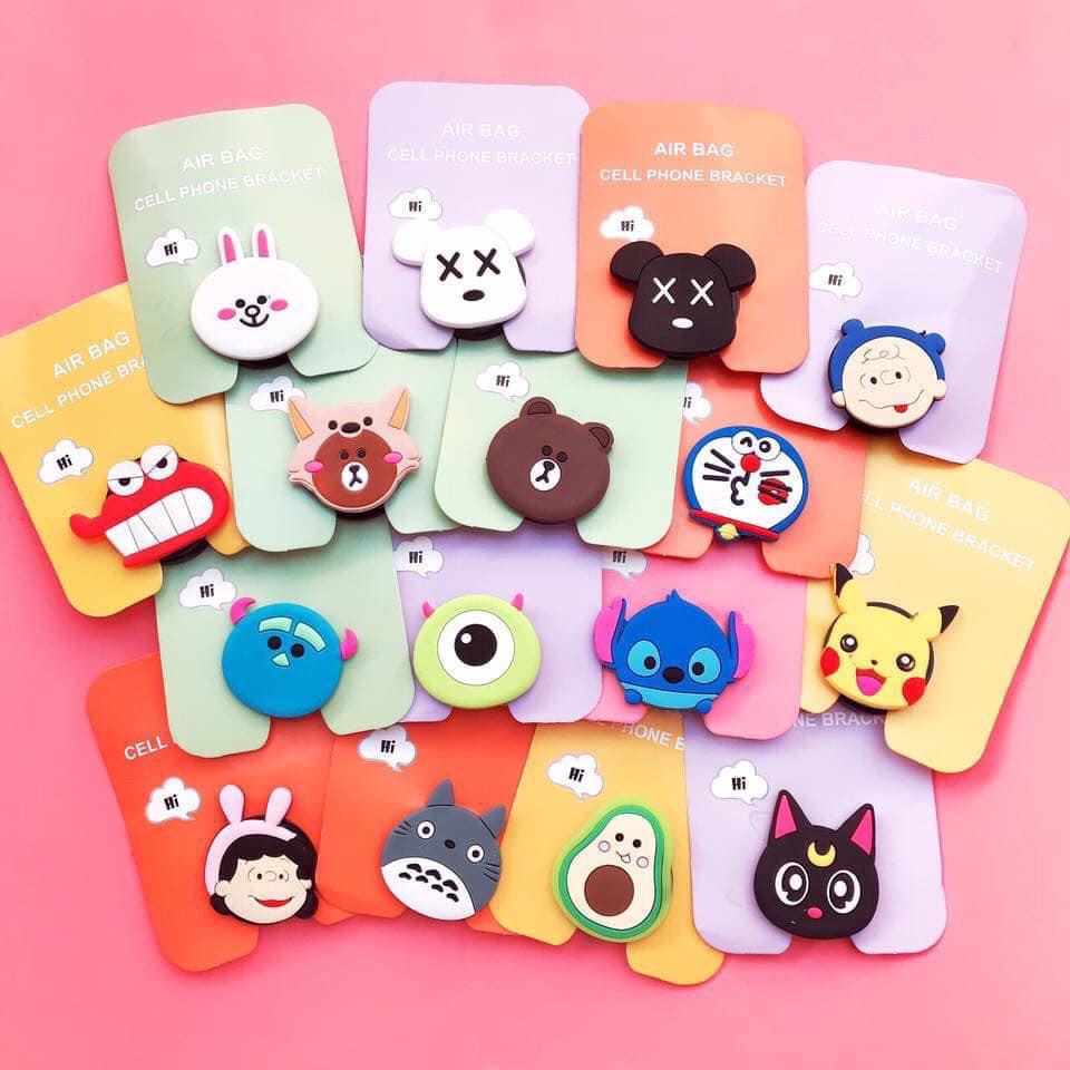 ⚡ Siêu Hot ⚡ PoP Đỡ Điện Thoại Hình Thú Silicon - Giá Đỡ Điện Thoại - Siêu Cute [ Hình Ngẫu Nhiên ]Dán Popsocket