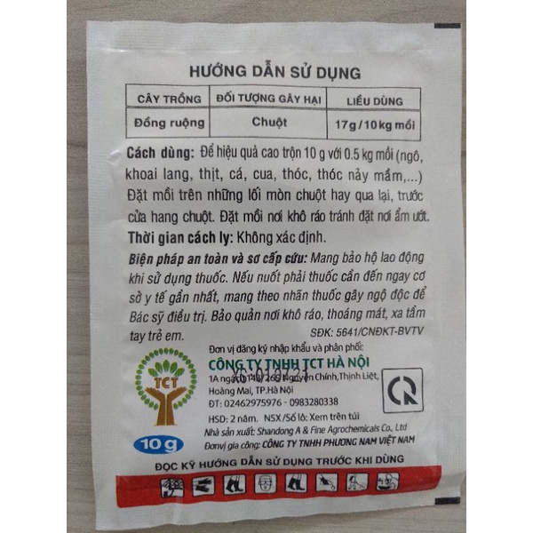 Thuốc Diệt Chuột Linh Miêu 0.5WP dạng bột trộn thức ăn