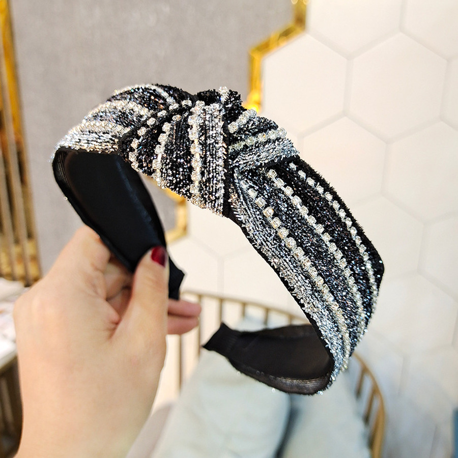 Băng Đô Cài Tóc Đính Đá Lấp Lánh Phong Cách Hàn Quốc