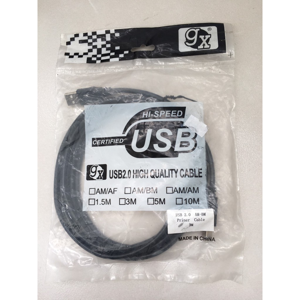 Cáp máy in 3m USB 2.0 Hi-Speed chống nhiễu tốt - Hãng phân phối