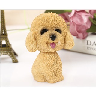 Đồ chơi trang trí chó Poodle sứ
