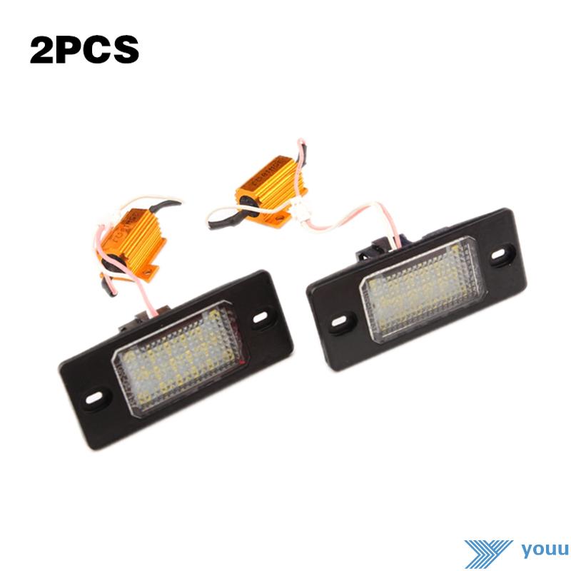 2 Bảng đèn led chiếu biển số chuyên dụng cho VW Touareg Tiguan GOLF 5 Passat 5D