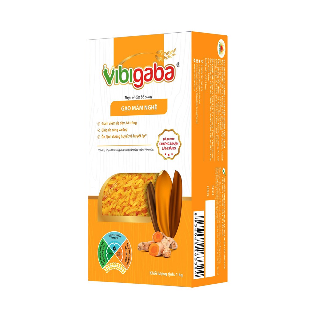 Gạo Mầm Vibigaba Nghệ Hạt Ngọc Trời Gói 1Kg - Tốt Cho Người Viêm Loét Dạ Dày, Tá Tràng, Viêm Gan, Tiểu Đường - Date mới | BigBuy360 - bigbuy360.vn