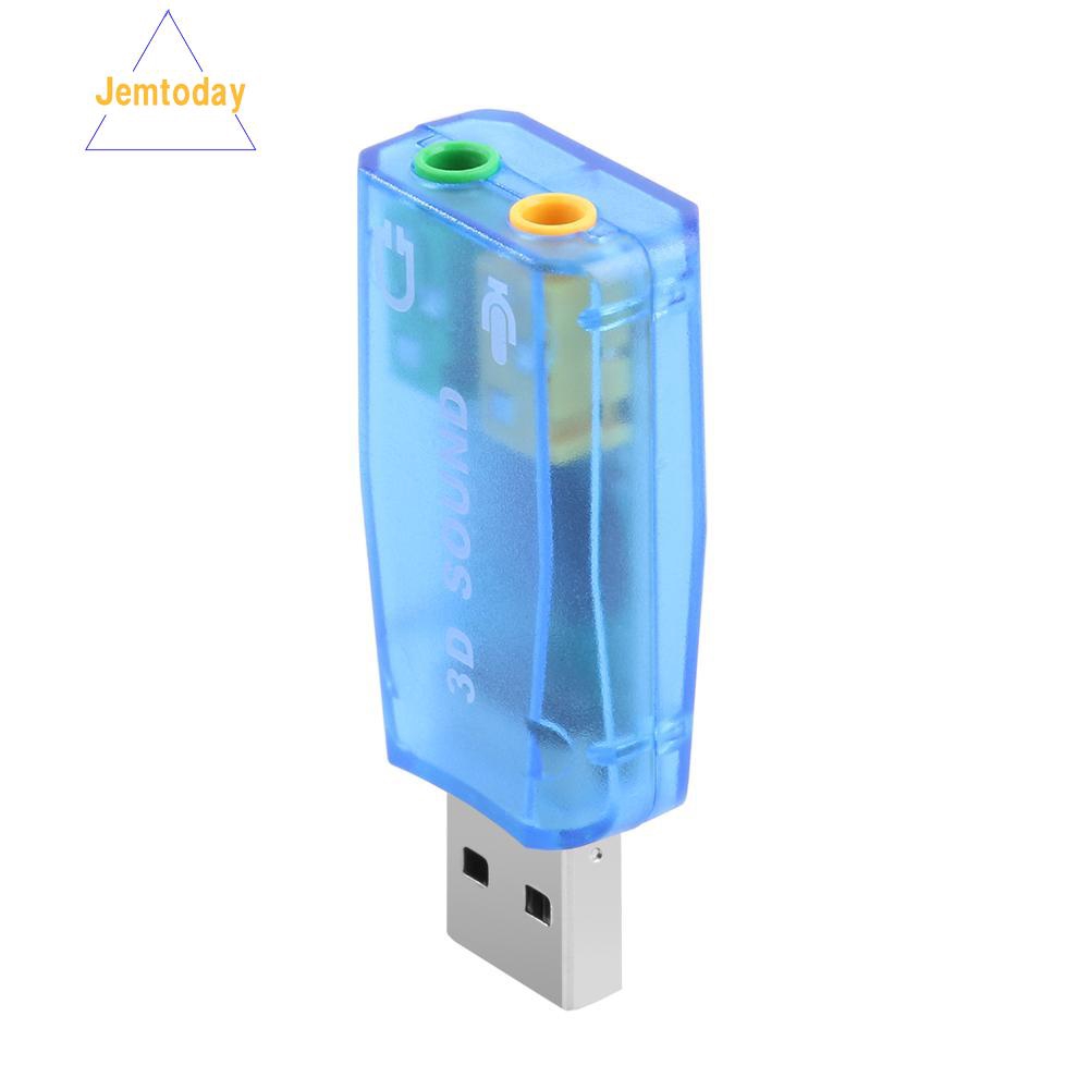 ✿Jemtoday✿External USB Sound Card 3D Audio Headset Microphone Adapter for PC Desktop | BigBuy360 - bigbuy360.vn