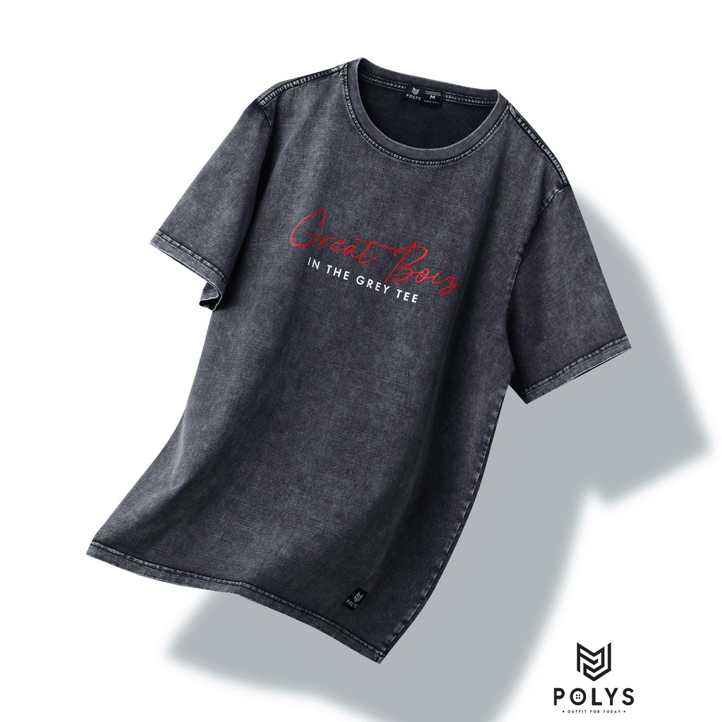 Áo Thun Nam Tay Ngắn GREAT BOIZ - POLYS | Chất Cotton Wash, Dày Dặn, Co Dãn, Cực Chất, Hình In Cao Cấp, Không Bong Tróc