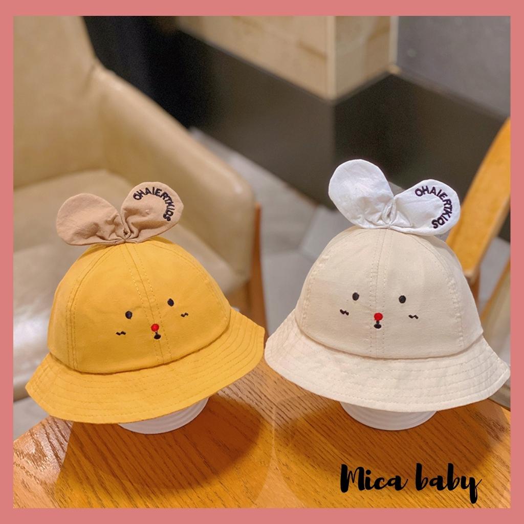 Mũ tai bèo hình chuột đính nơ đáng yêu cho bé Mica Baby MH136