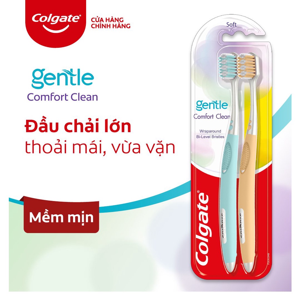 Bộ 2 bàn chải Colgate Gentle Comfort Clean mềm mịn
