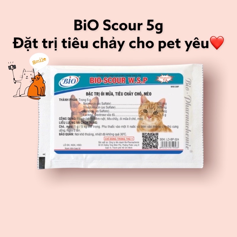 Bio-Scour 5gr - Hỗ trợ kiểm soát viêm ruột, tiêu chảy trên thú cưng